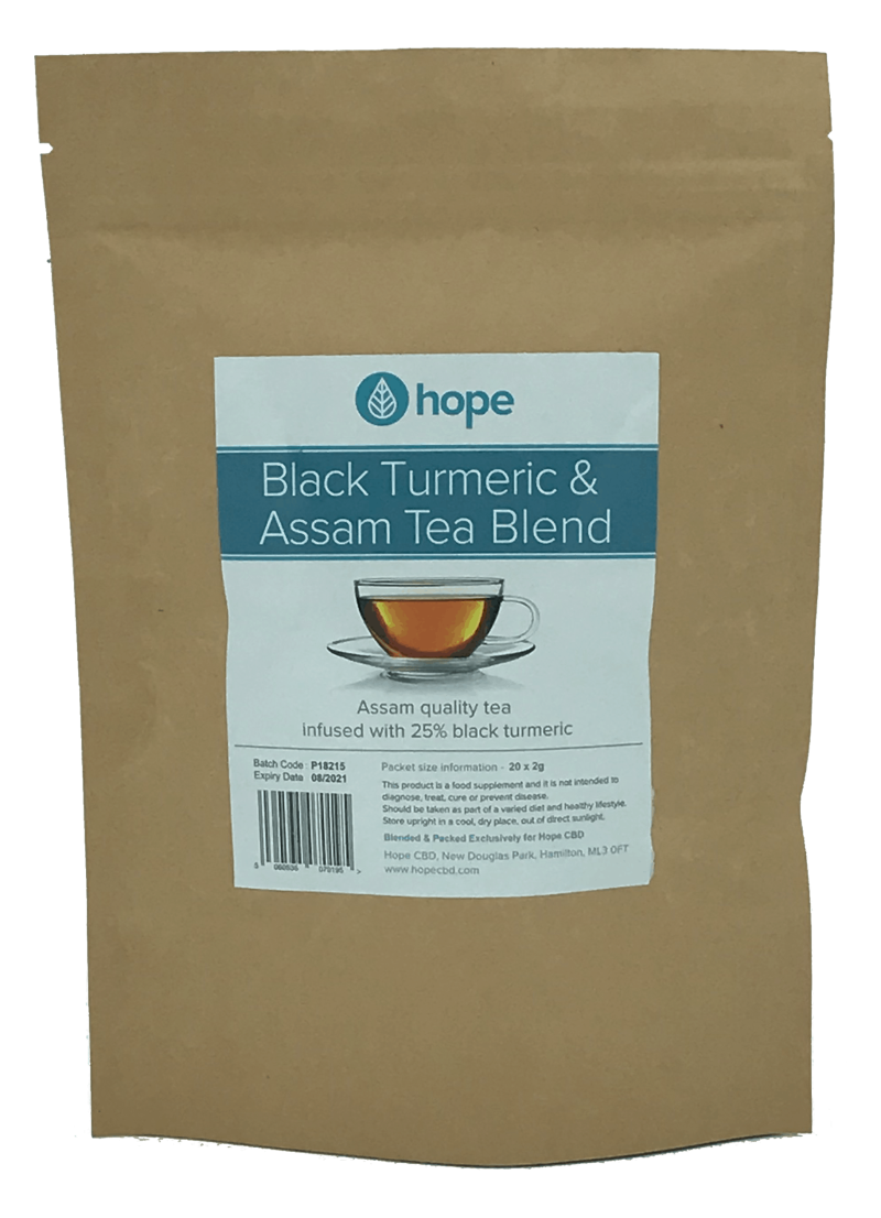 HopeCBD is proud to introduce a new Black Turmeric Tea. Potent anti-inflammatory tea with greatest concentrations of Circumin than any other plant species.
